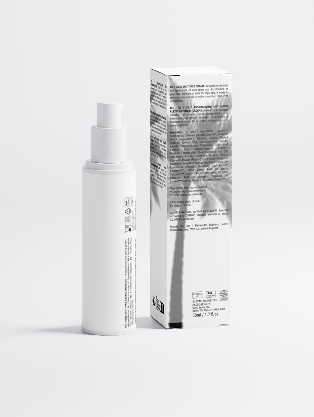 Crème pour le visage anti-taches brunes à l'acide kojique