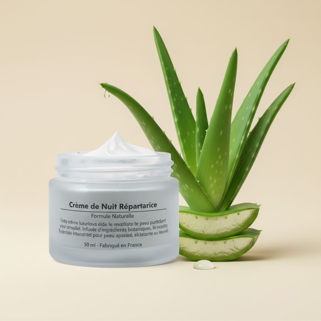 Crème de Nuit avec ingrédient naturel Aloe Vera